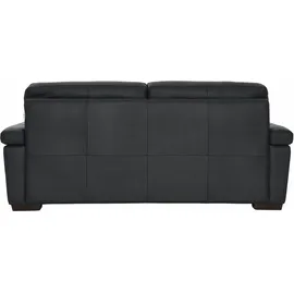 Calia Italia Couch Leder 3-Sitzer Schwarz