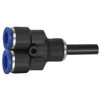 Riegler Y-Steckverbindung, Stecknippel 6 mm »Blaue Serie«, Schl.- Ø4,