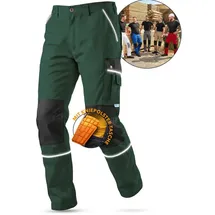 tmg clothing TMG® Grüne Lange Arbeitshose für Herren, mit Kniepolstertaschen, viel Stauraum, Männer, 42 - 42