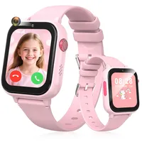 uleway Smartwatch Kinder, 4G Kinder Smartwatch mit Telefon SIM Karte Slot ohne Vertrag, 1,83" Touchscreen, IP67, Kamera, Spiele, Wecker, Kinderuhr Wasserdicht für Jungen Mädchen 4-16 Geschenk, Rosa