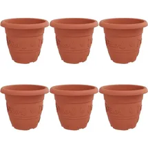 vidaXL Runder Blumentopf Ø 26 x 21,5 cm Ziegelrot