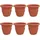 vidaXL Runder Blumentopf Ø 26 x 21,5 cm Ziegelrot