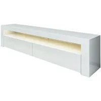 Moebel17 TV Lowboard Bati Weiß mit LED-Beleuchtung 92390