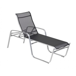 Sonnenliege Florida Plus - 11 - platin D69 - schwarz