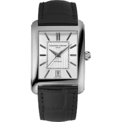 Frederique Constant Classics Carree Automatic FC-303S4C6 - Gerprägt & sonnen guilloche,silber,schwarz - 30.4mm, 30.40mm x 33.30mm