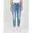 Gang Relax-fit-Jeans "94AMELIE CROPPED", Damen, Gr. 25, Normalgrößen, blau (azure blau destroy), 90% Baumwolle, 4% Elasthan, 6% Polyester, unifarben, relaxed fit lang, Jeans, im 5-Pocket-Style