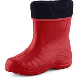 Kinder Gummistiefel Gefüttert KL058 - Rot - 35