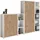 BMG Möbel Aktenschrank Office Edition Sw Set 4 Weiß/Eichefarben