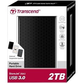 Transcend StoreJet 25A3 2 TB USB 3.1 schwarz TS2TSJ25A3K