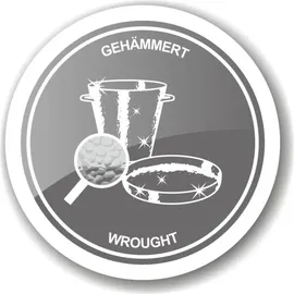 Edzard Tablett Alaska, rund, Edelstahl gehämmert hochglanzpoliert, Durchmesser 32 cm