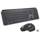 Logitech MX Keys for Business Beleuchtete kabellose Tastatur + MX Master 3 kabellose Maus for Business, Spanisches QWERTY-Layout - Grau