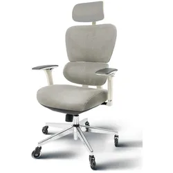 CLOUVOU ProSeat Bürostuhl Ergonomisch – Creme-Weiß