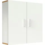 VCM Wandschrank Landos ca. 60x60x18cm Weiß/Honigeiche