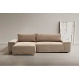 werk2 Ecksofa WERK2 "Amsterdam, zeitlos und elegant, Breite 300cm, L-Form", beige (greige), B:300cm H:76cm T:150cm, 90% Polyester, 10% Nylon, Sofas, Ecksofa, Design Ecksofa mit hohem Komfort, Schlaffunktion & Bettkasten