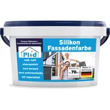 prinzstark Silikon Fassadenfarbe 10L Weiß matt für ca. 70m2 - Aussenfarbe für Putz, Beton, Mauerwerk