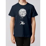 wat? APPAREL T-Shirt Funny Spaceman in Dunkelblau | Gr.: 134-146