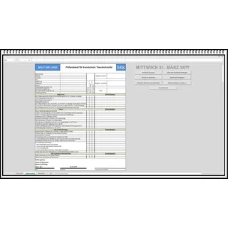 SEK Brandschutztüren prüfen Brandschutztore Prüfprotokoll Rauchschutztüren Excel