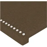 vidaXL LED Kopfteil Dunkelbraun 183x16x78/88 cm Stoff