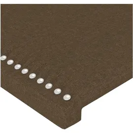vidaXL LED Kopfteil Dunkelbraun 183x16x78/88 cm Stoff