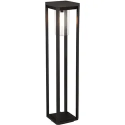 ALU Steh Lampe schwarz Außen Beleuchtung Terrassen Strahler Garten Laterne Hof Leuchte