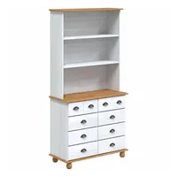VidaXL Hochschrank “ASKIM” Weiß 91x40x183 cm Massivholz Kiefer
