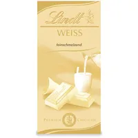 Lindt Schokolade Weiß | 100 g Tafel | Feinschmelzende weiße Schokolade | Schokoladentafel | Schokoladengeschenk