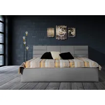 Halmon Schlafkomfort Betten Madera 180 x 200 cm H3 Grau
