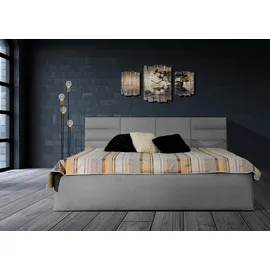 Halmon Schlafkomfort Betten Madera 180 x 200 cm H3 Grau