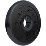 GORILLA SPORTS® Hantelscheiben - Einzeln/Set, 1,25kg, 2kg, 2,5kg, 5kg, 10kg, 15kg, 20kg, 25kg, 27,5kg, 30kg Gewichte, 30/31mm Bohrung, Gusseisen, Gummiert, Schwarz - Gewichtsscheiben, Hantelset