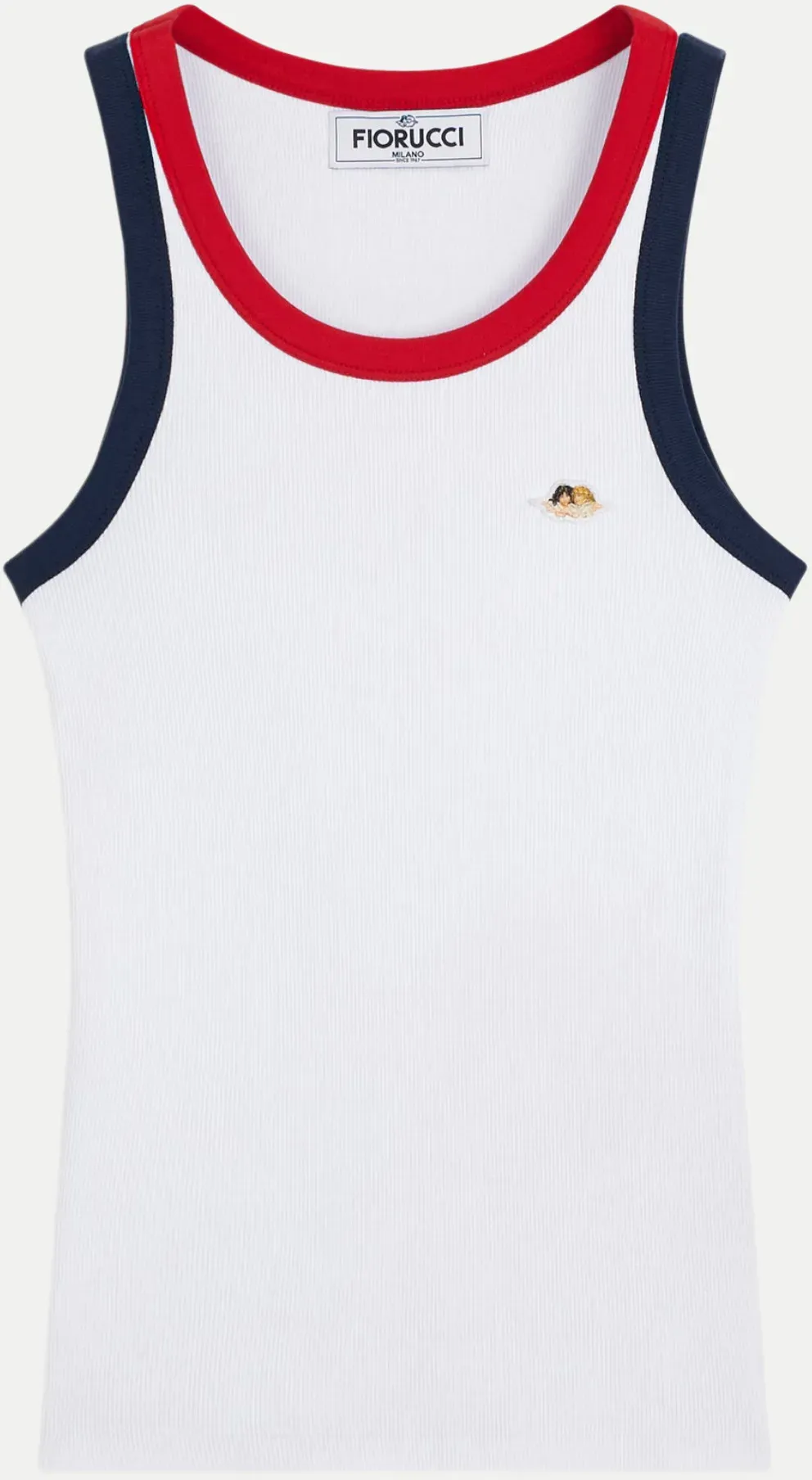 Kontrast Tanktop Angel Patch Weiß S