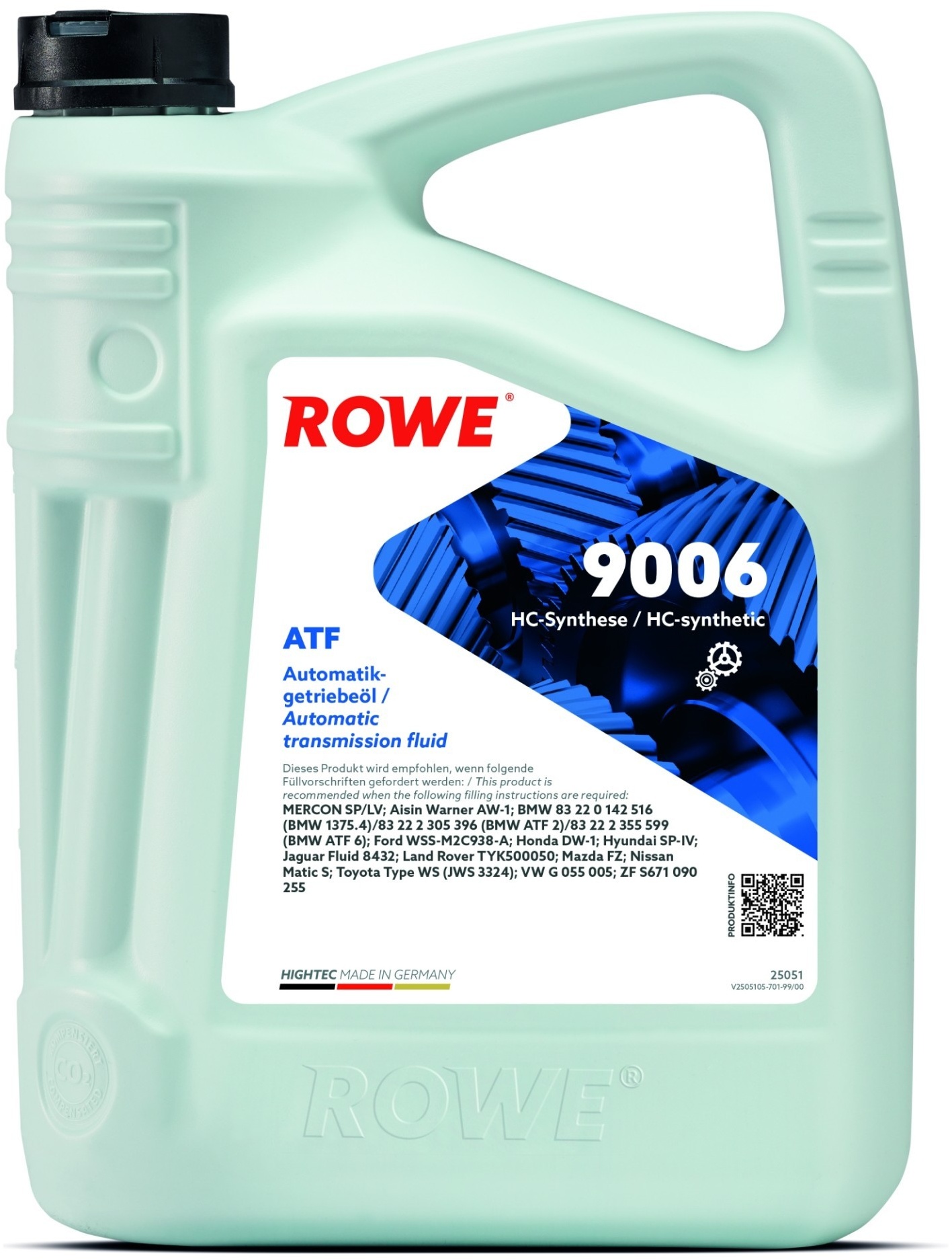 ROWE HIGHTEC ATF 9006 (25051) Teilsynthetiköl 5.0Lfür