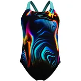 Speedo Digital Placement Powerback - Badeanzug Gr 128 bunt