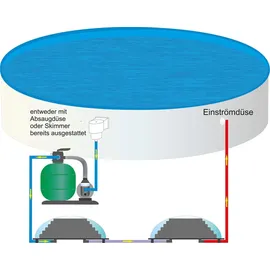 Steinbach Sonnenkollektor Loop, 58 x 58 x 33 cm (L x B x H), Anschluss Ø 32/38 mm 049100 Poolheizung Solarkuppel Poolheizung
