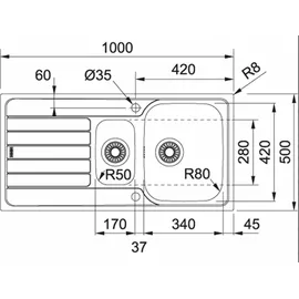 Franke Spark SKX 651 + Excenterbetätigung