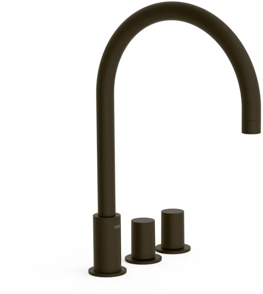 Tres 3 Loch 2 Griff Waschtischarmatur Beliebige Installation Mit Griff, 06110501KMB 06110501KMB