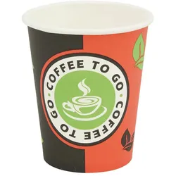 DELUKE® Coffee To Go Pappbecher 1000 Stück Mit Deckel - 240ml Einwegbecher Kaffeebecher To Go Getränkebecher Pappe Becher Einweg Teebecher