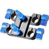 Walimex pro pro 15mm Doppel-Klemm- block für Video Rig (Diverses Video Zubehör), Video Zubehör, Blau, Schwarz