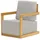 aea Gartensessel 85 x 90 x 70 cm Braun/Grau