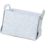 Filz-aufbewahrungskorb  Großes, Erweiterbares Modell  36 X 25 X 23 Cm  Grau  Mit Tragegriffen  Faltbarer Aufbewahrungskorb Für Wäsche Und Ordnung
