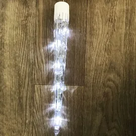 Mojawo LED-Lichterkette mit XXL Eiszapfen 8 Funktionen 100 LEDs innen & außen kaltweiß