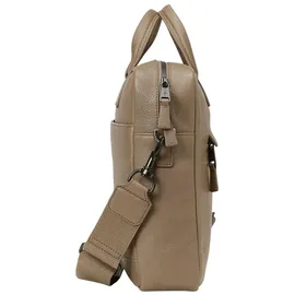 Marc O'Polo Leder Businesstasche Laptoptasche mit Laptopfach Lorenz Business Bag Burnt Ash taupe - Taupe/Braun