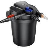 Wiltec SunSun CPA-10000 Druckteichfilter 10.000 l/h / 11 W UVC Einheit, Teichdruckfilter für Teiche bis 12.000 Liter, Teichklärer, Filteranlage