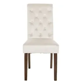 CLP 2er Set Esszimmerstühle Lisburn creme/Samt