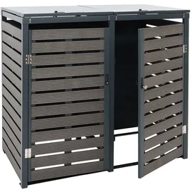 Mendler Mülltonnenverkleidung HWC-K14 119 x 140 x 102 cm anthrazit