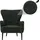 Mendler Lounge-Sessel HWC-K37 Cord 75 x 80 x 75 cm dunkelgrün mit Kissen
