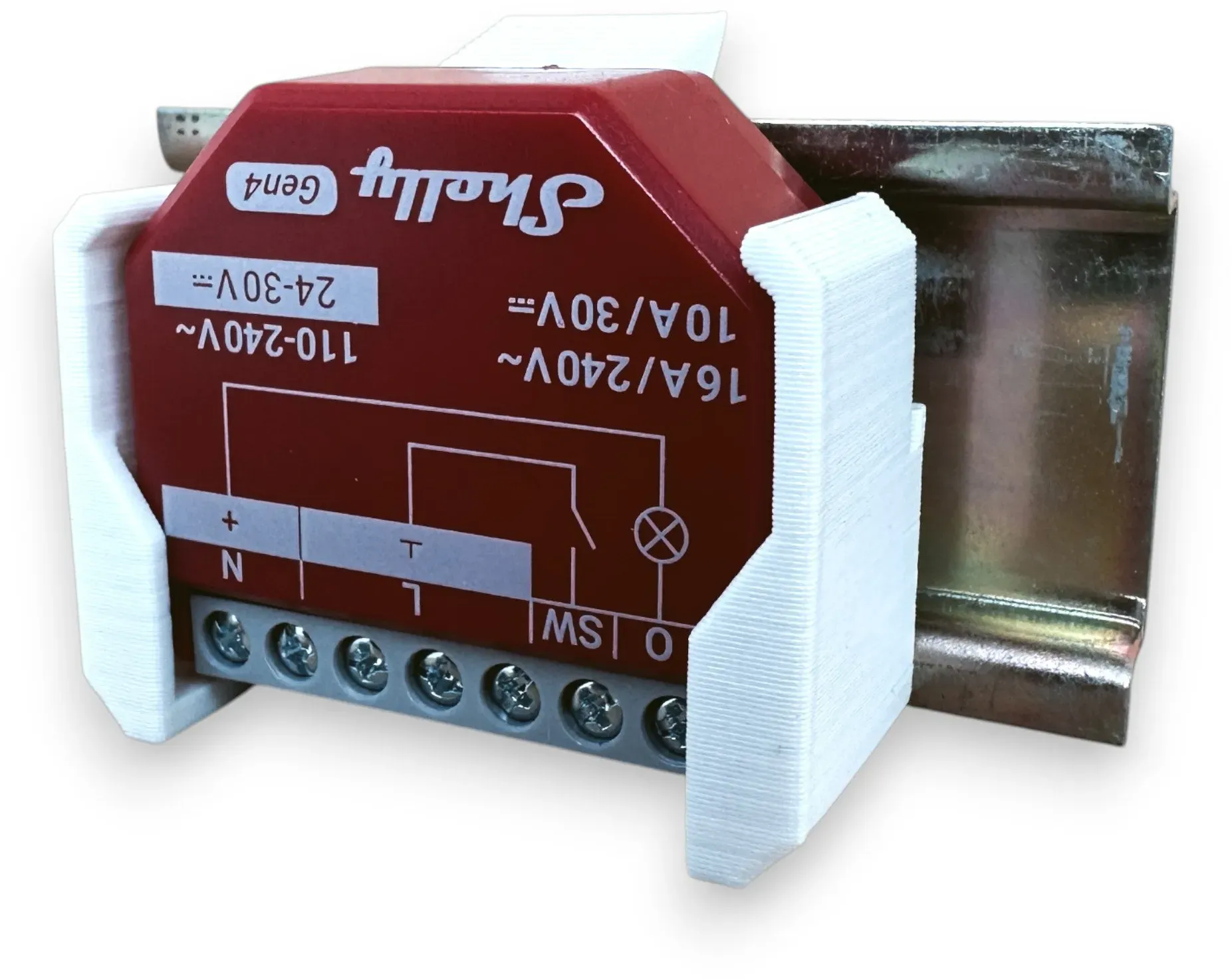 Hutschienen-Halterung für Shelly Plus, Shelly Gen3, Shelly Gen4