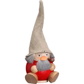 Seiffener Volkskunst eG Räuchermann Waldzwerg 19 cm himbeerrot