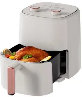 Royalstar Heißluftfritteuse 3.5L 8 Funktionen. 1250 W. weiß. Antihaftbeschichtung. 360°-Luftzirkulation