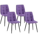 furnicato Esszimmerstuhl 4er Set Esszimmerstühle Antibes 84x45x55 cm lila (1 St) lila