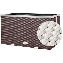 Polyrattan Pflanzgefäß mit Aluminiumrahmen